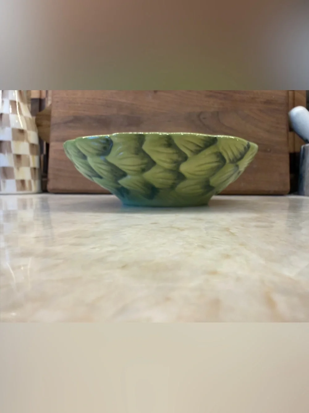 Pottery Barn garden pasta artichoke shaped serving bowl